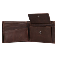 PÁNSKÁ KOŽENÁ PENĚŽENKA NERIO HNĚDÁ