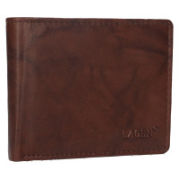 PÁNSKÁ KOŽENÁ PENĚŽENKA HECTOR TMAVĚ HNĚDÁ