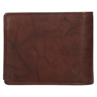 PÁNSKÁ KOŽENÁ PENĚŽENKA HECTOR TMAVĚ HNĚDÁ