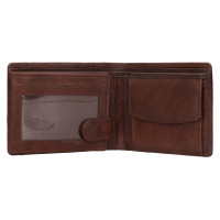 PÁNSKÁ KOŽENÁ PENĚŽENKA HECTOR TMAVĚ HNĚDÁ