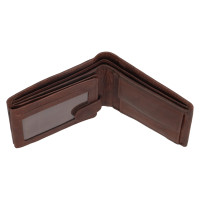 PÁNSKÁ KOŽENÁ PENĚŽENKA HECTOR TMAVĚ HNĚDÁ