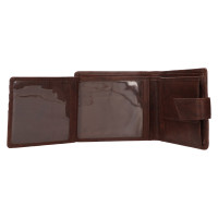 PÁNSKÁ KOŽENÁ PENĚŽENKA CLEMENT TMAVĚ HNĚDÁ