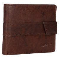 PÁNSKÁ KOŽENÁ PENĚŽENKA CLEMENT TMAVĚ HNĚDÁ