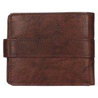 PÁNSKÁ KOŽENÁ PENĚŽENKA CLEMENT TMAVĚ HNĚDÁ