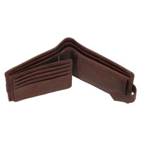 PÁNSKÁ KOŽENÁ PENĚŽENKA CLEMENT TMAVĚ HNĚDÁ