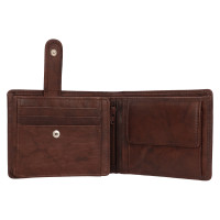 PÁNSKÁ KOŽENÁ PENĚŽENKA ROBERT TMAVĚ HNĚDÁ