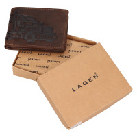 PÁNSKÁ KOŽENÁ PENĚŽENKA TRUCK MOTIV HNĚDÁ