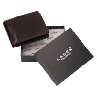 PÁNSKÁ KOŽENÁ PENĚŽENKA JULIAN TMAVĚ HNĚDÁ