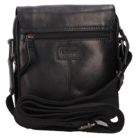 PÁNSKÁ KOŽENÁ CROSSBODY BASIL ČERNÁ