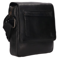 PÁNSKÁ KOŽENÁ CROSSBODY BASIL ČERNÁ