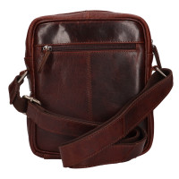 PÁNSKÁ KOŽENÉ CROSSBODY ROWAN HNĚDÁ