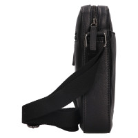 PÁNSKÁ KOŽENÉ CROSSBODY PERCY ČERNÁ