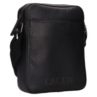 PÁNSKÁ KOŽENÉ CROSSBODY PERCY ČERNÁ