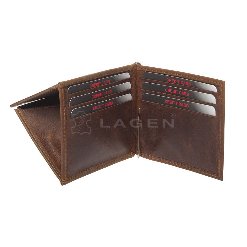 dolarovka kožená peněženka 1999/V-hnědá - BRN