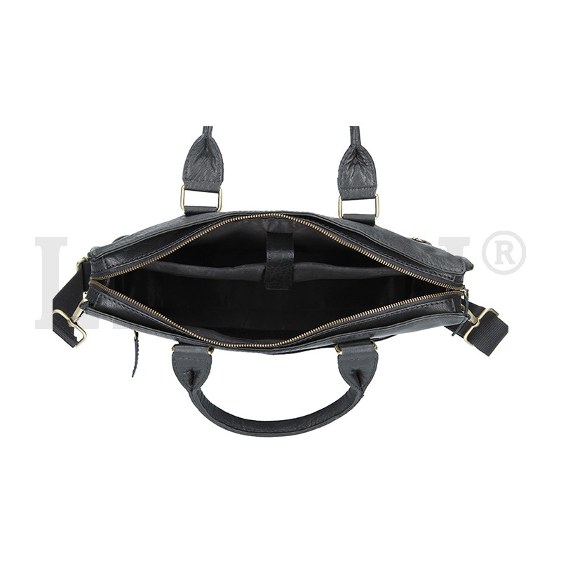 kožená taška přes rameno LN-22015-černá - BLK