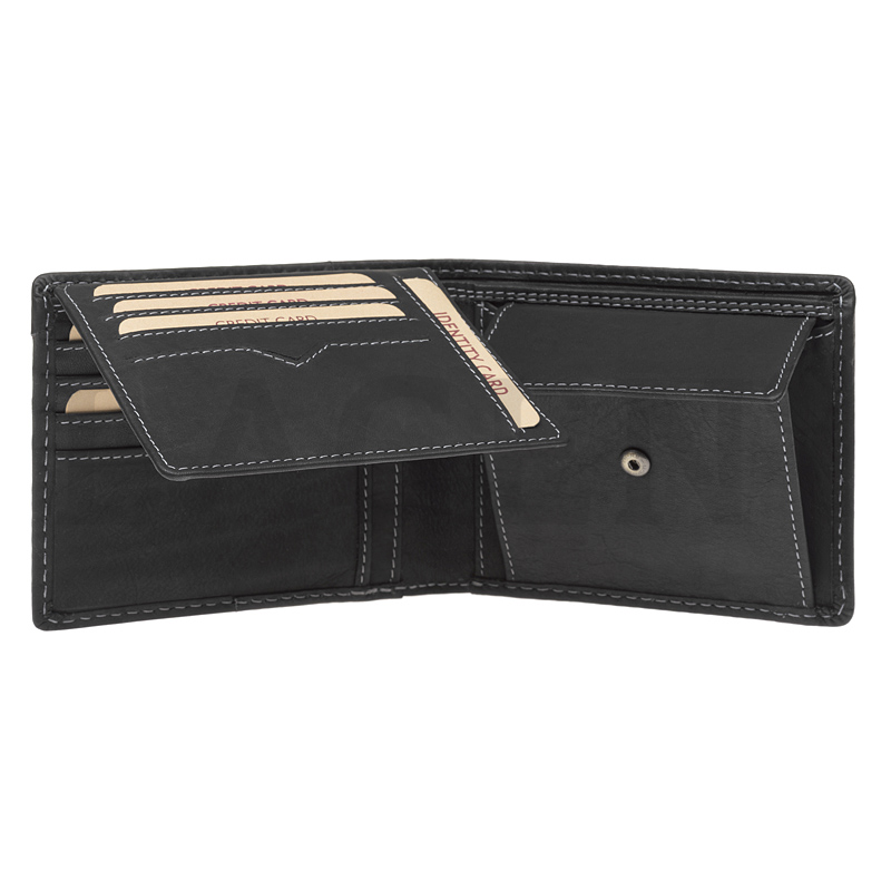 PÁNSKÁ KOŽENÁ PENĚŽENKA THEODOR ČERNÁ