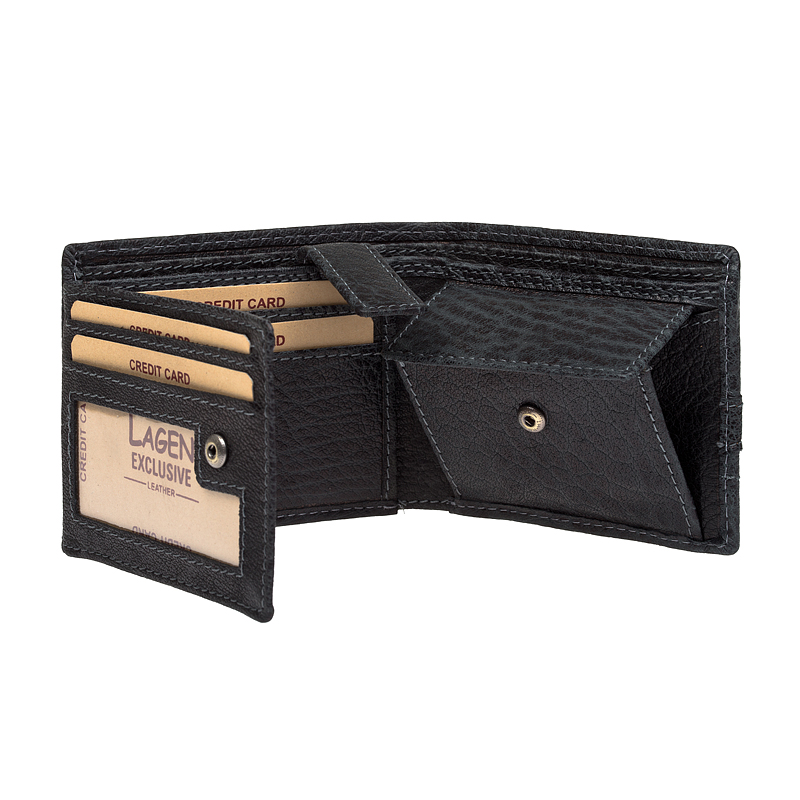 Pánská peněženka kožená 559 W/IT-černá - BLK