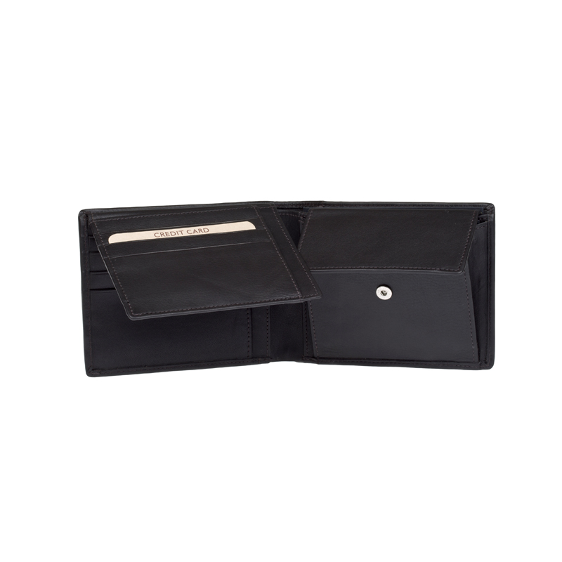 PÁNSKÁ KOŽENÁ PENĚŽENKA BORIS TMAVĚ HNĚDÁ