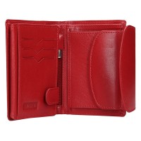 dámská peněženka kožená 7528 - červená- RED