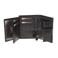 PÁNSKÁ KOŽENÁ PENĚŽENKA AMOS ČERNÁ