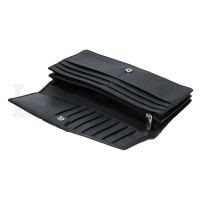 dámská peněženka kožená 4153 černá/červená BLK/RED