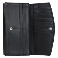 dámská peněženka kožená 4153 černá/červená BLK/RED