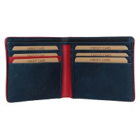 pánská peněženka kožená 50043 - modrá/červená - BLUE/RED
