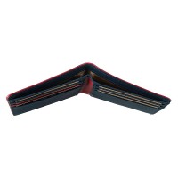 pánská peněženka kožená 50043 - modrá/červená - BLUE/RED