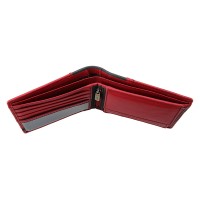 pánská peněženka kožená LG-1810 - červená/černá - RED/BLK