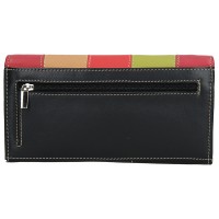 dámská peněženka kožená MC-614866 - černá/multi - BLK/MULTI