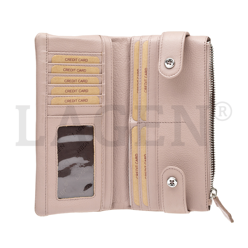 dámská peněženka kožená 958 - pudrová - DUSTY PINK
