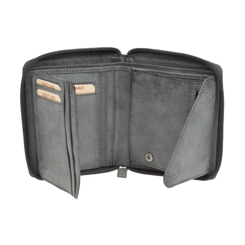 pánská peněženka kožená ADSW 6-šedá - GREY