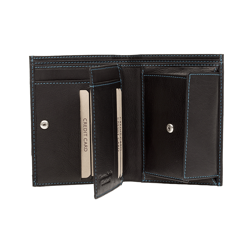 Pánská peněženka kožená LG-1128-černá - BLK