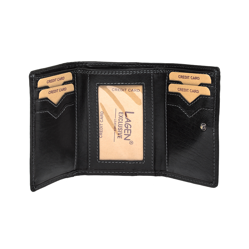 dámská peněženka kožená LM-2520/T - černá - BLK