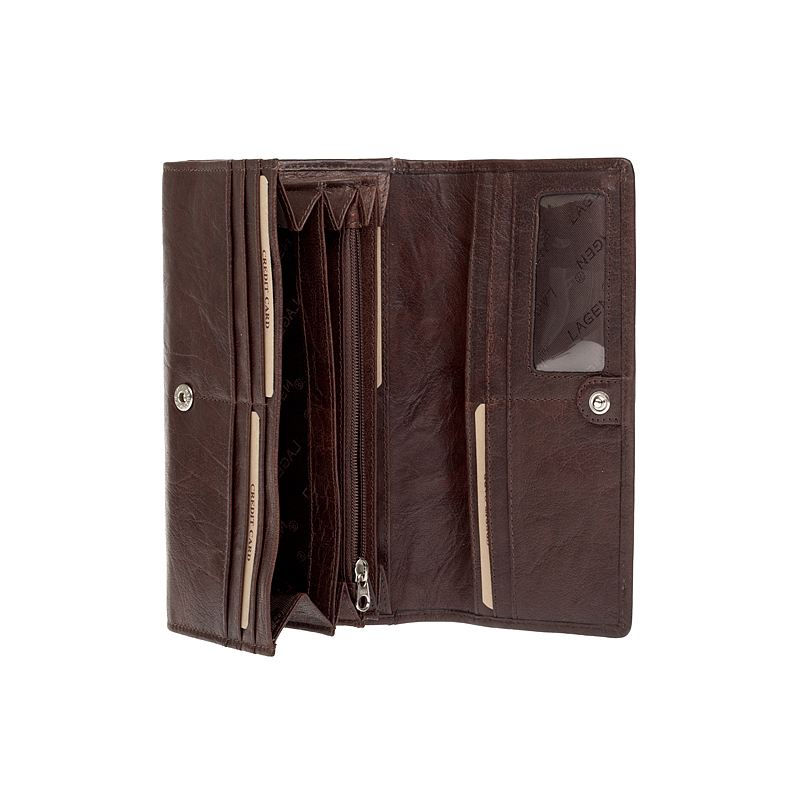 dámská peněženka kožená LN-55416-M1-koňakově hnědá - CGN