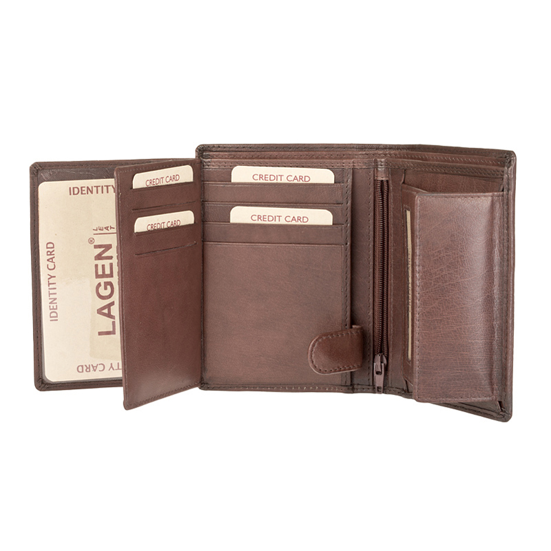 PÁNSKÁ KOŽENÁ PENĚŽENKA WALTER HNĚDÁ