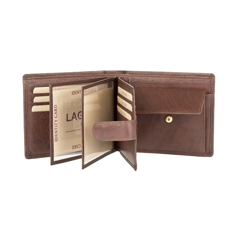 PÁNSKÁ KOŽENÁ PENĚŽENKA VALENTIN HNĚDÁ