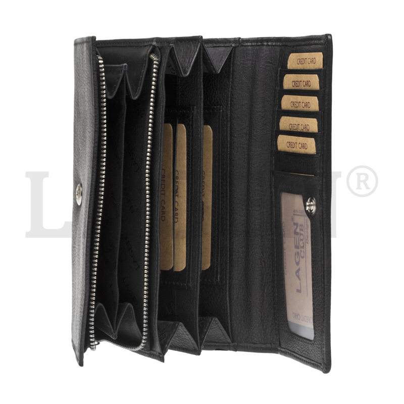 dámská peněženka kožená WV-11230-černá - BLK