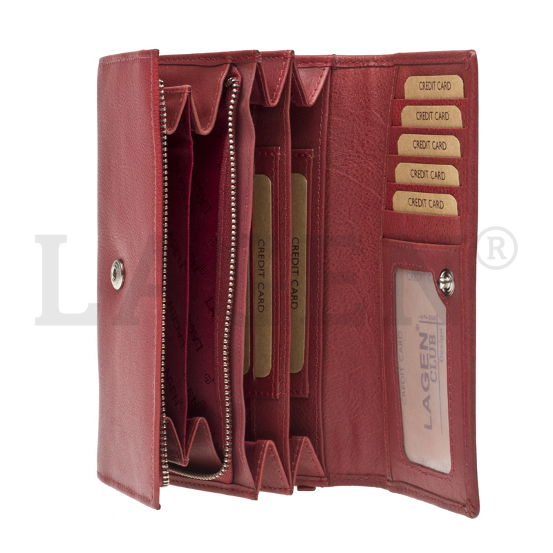 dámská peněženka kožená WV-11230-červená - RED